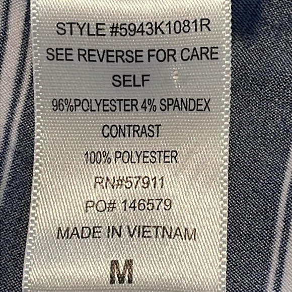 Blue & White Striped dress or coverup with Front Grommets and sash waist . - Picture 10 of 10